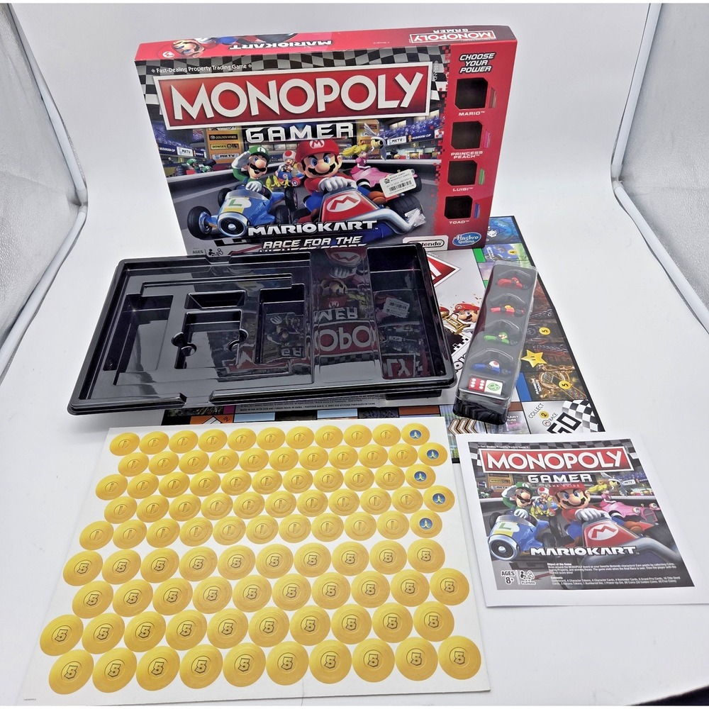 Monopoly Gamer Mario Kart Cars Dice Character Replacement Game Pieces & Board